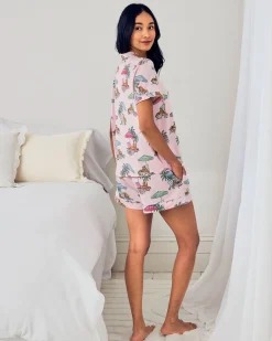 TENCEL™ Modal Lounging Leopards Print Short Pyjama Set
