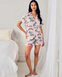 TENCEL™ Modal Lounging Leopards Print Short Pyjama Set