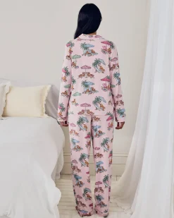 TENCEL™ Modal Lounging Leopards Print Long Pyjama Set