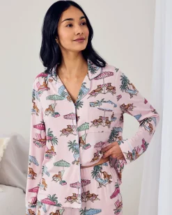 TENCEL™ Modal Lounging Leopards Print Long Pyjama Set