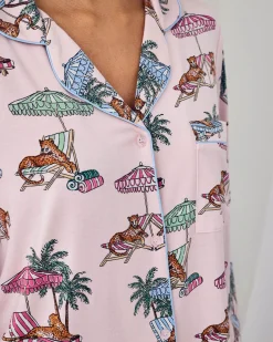 TENCEL™ Modal Lounging Leopards Print Long Pyjama Set