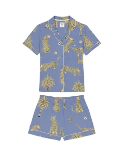 TENCEL™ Modal Midnight Leopard Print Short Pyjama Set