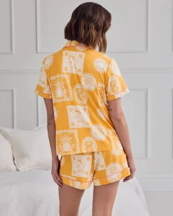 TENCEL™ Modal Stamp & Tile Print Short Pyjama Set