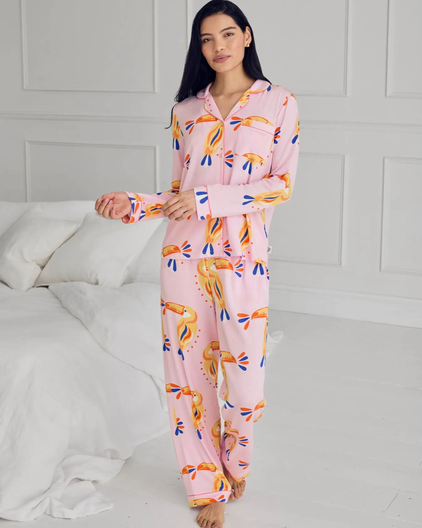 TENCEL™ Modal Toucan Print Long Pyjama Set