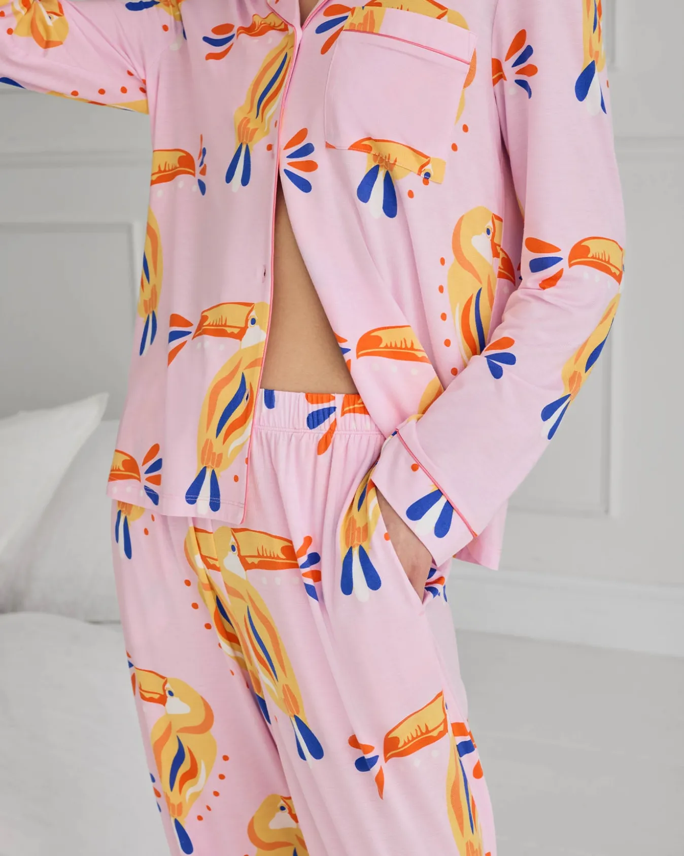 TENCEL™ Modal Toucan Print Long Pyjama Set