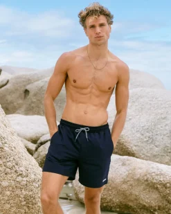 Textured Swim Shorts - Navy