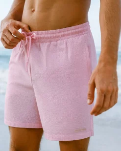 Textured Swim Shorts - Pink