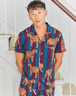 Tiger Stripe Print Long Pyjama Set