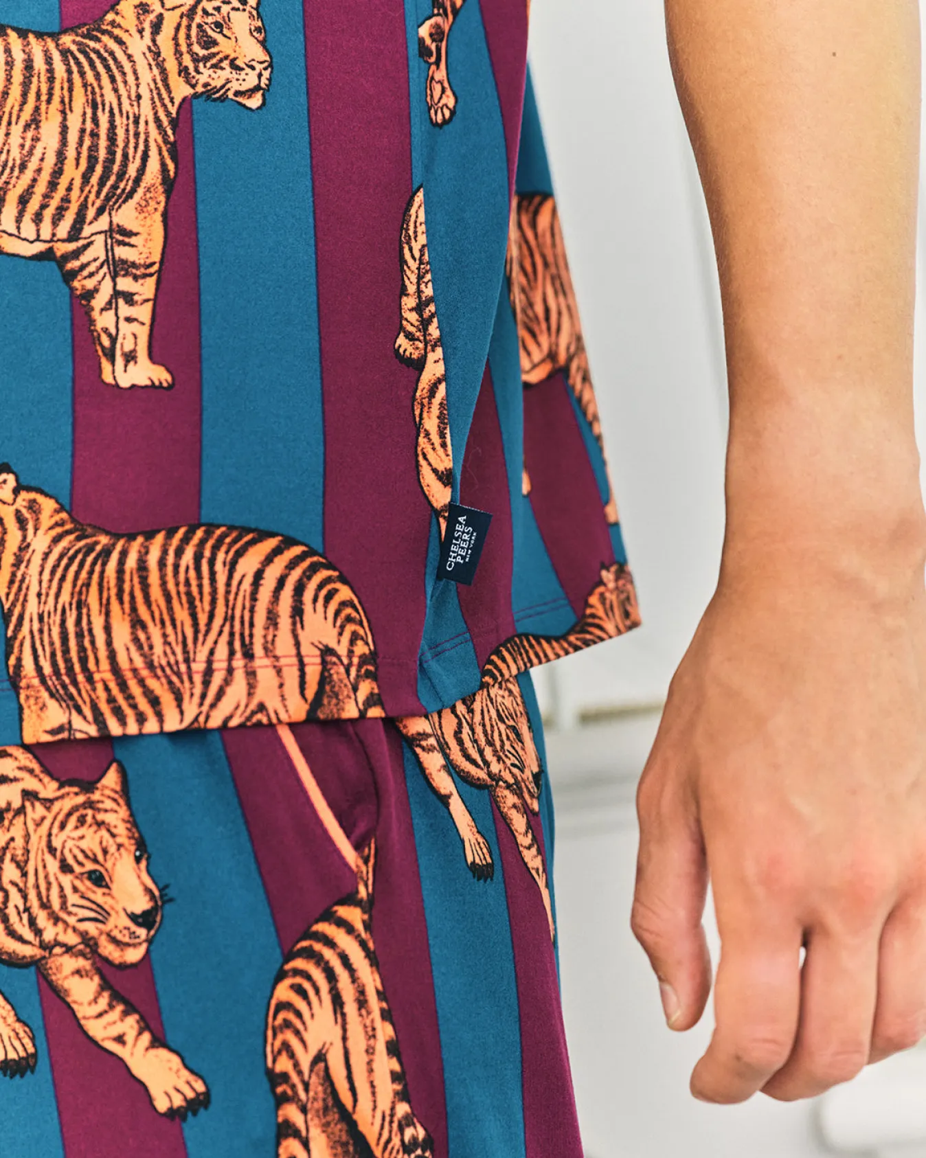 Tiger Stripe Print Long Pyjama Set