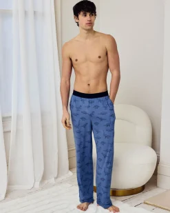 Tonal Dinosaur Print Long Pyjama Bottoms