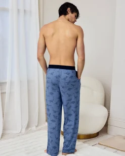Tonal Dinosaur Print Long Pyjama Bottoms