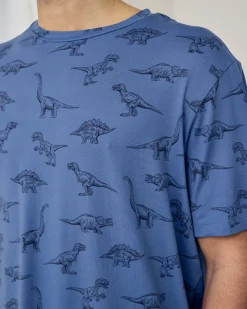 Tonal Dinosaur Print Short Pyjama Set