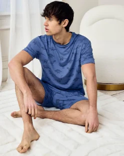 Tonal Dinosaur Print Short Pyjama Set