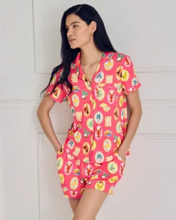 Tropical Collage Print Short Pyjama Set