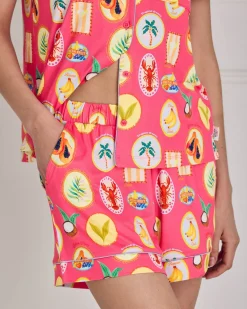 Tropical Collage Print Short Pyjama Set
