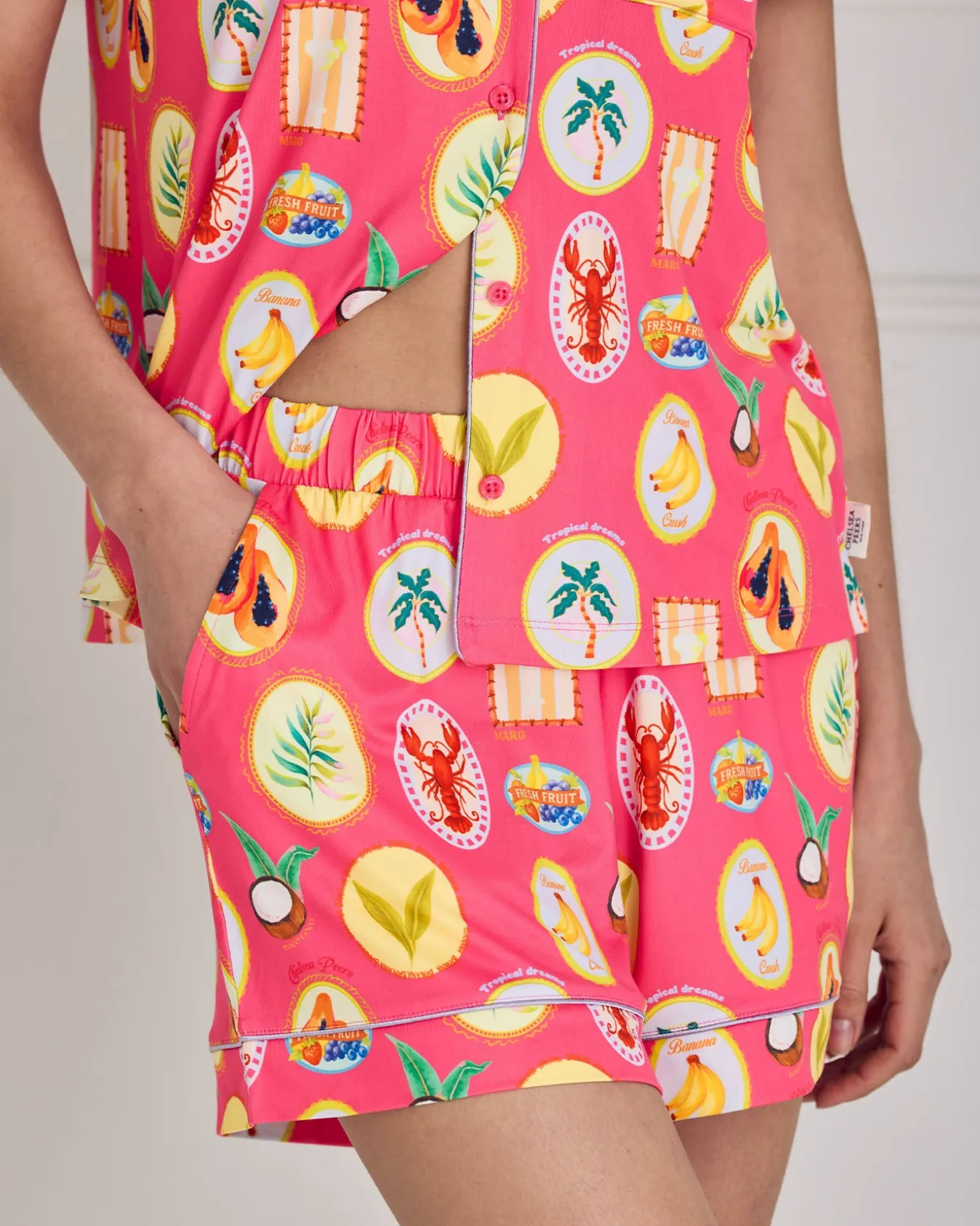 Tropical Collage Print Short Pyjama Set