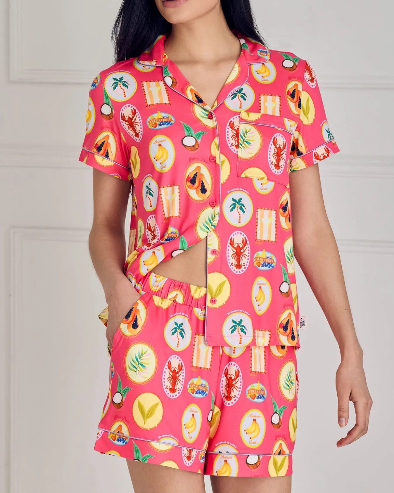Tropical Collage Print Short Pyjama Set