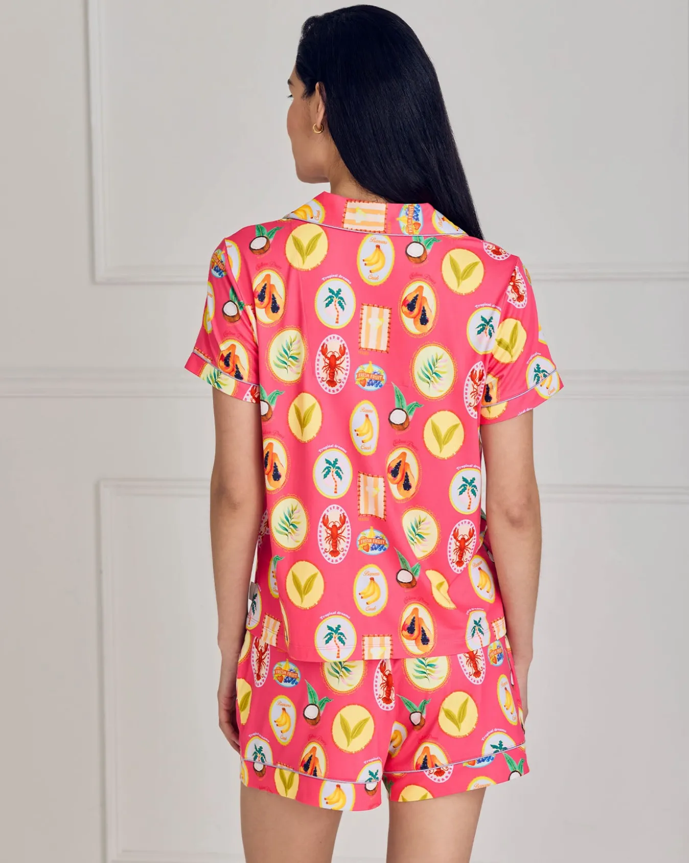 Tropical Collage Print Short Pyjama Set