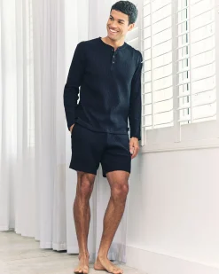 Waffle Lounge Shorts - Navy