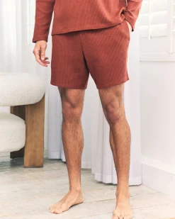 Waffle Lounge Shorts - Rust