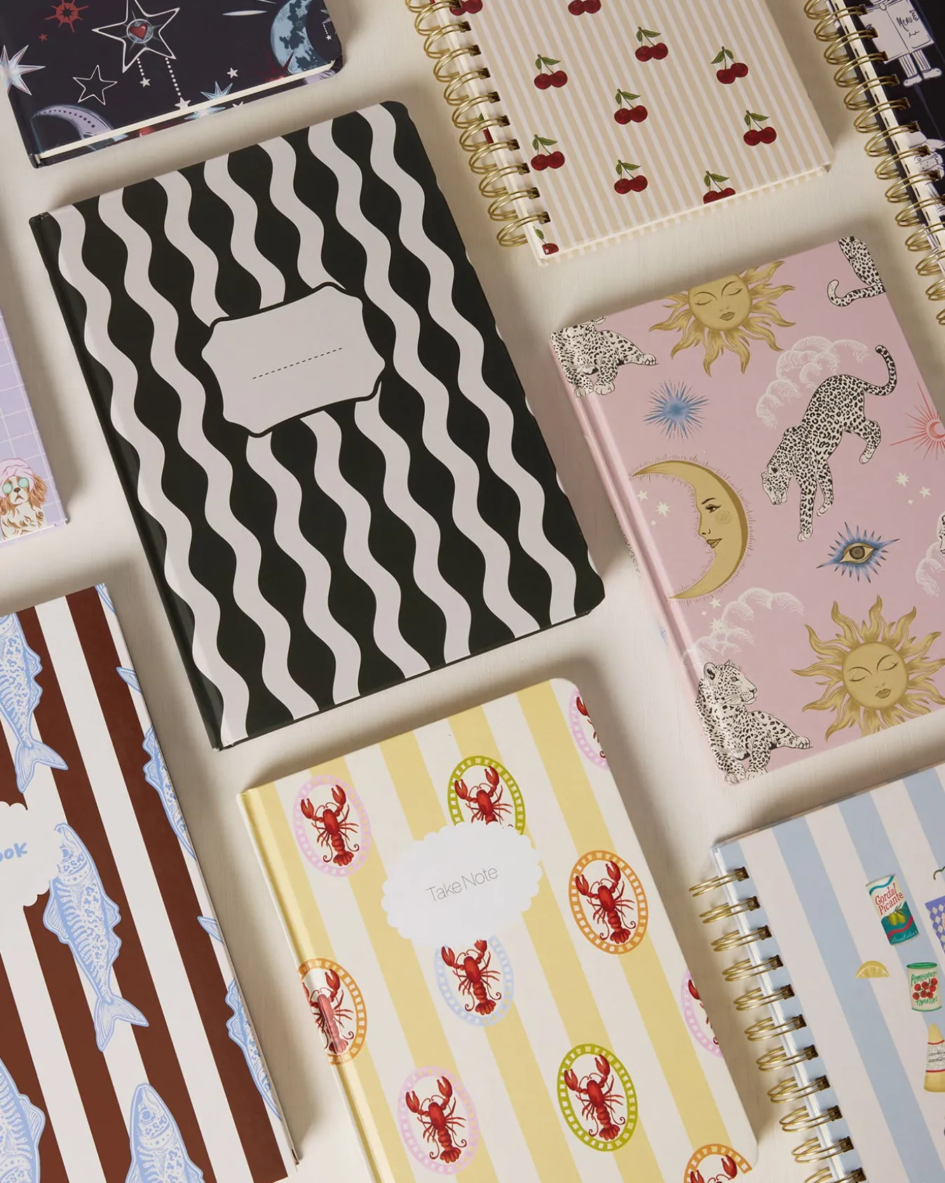Wavy Stripe Hardback Lined Notebook