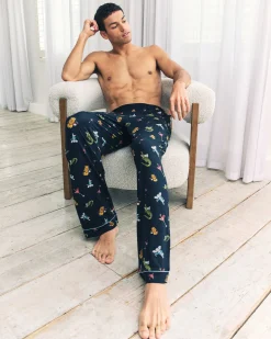 Wild Dining Print Long Pyjama Bottoms