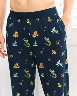 Wild Dining Print Long Pyjama Bottoms