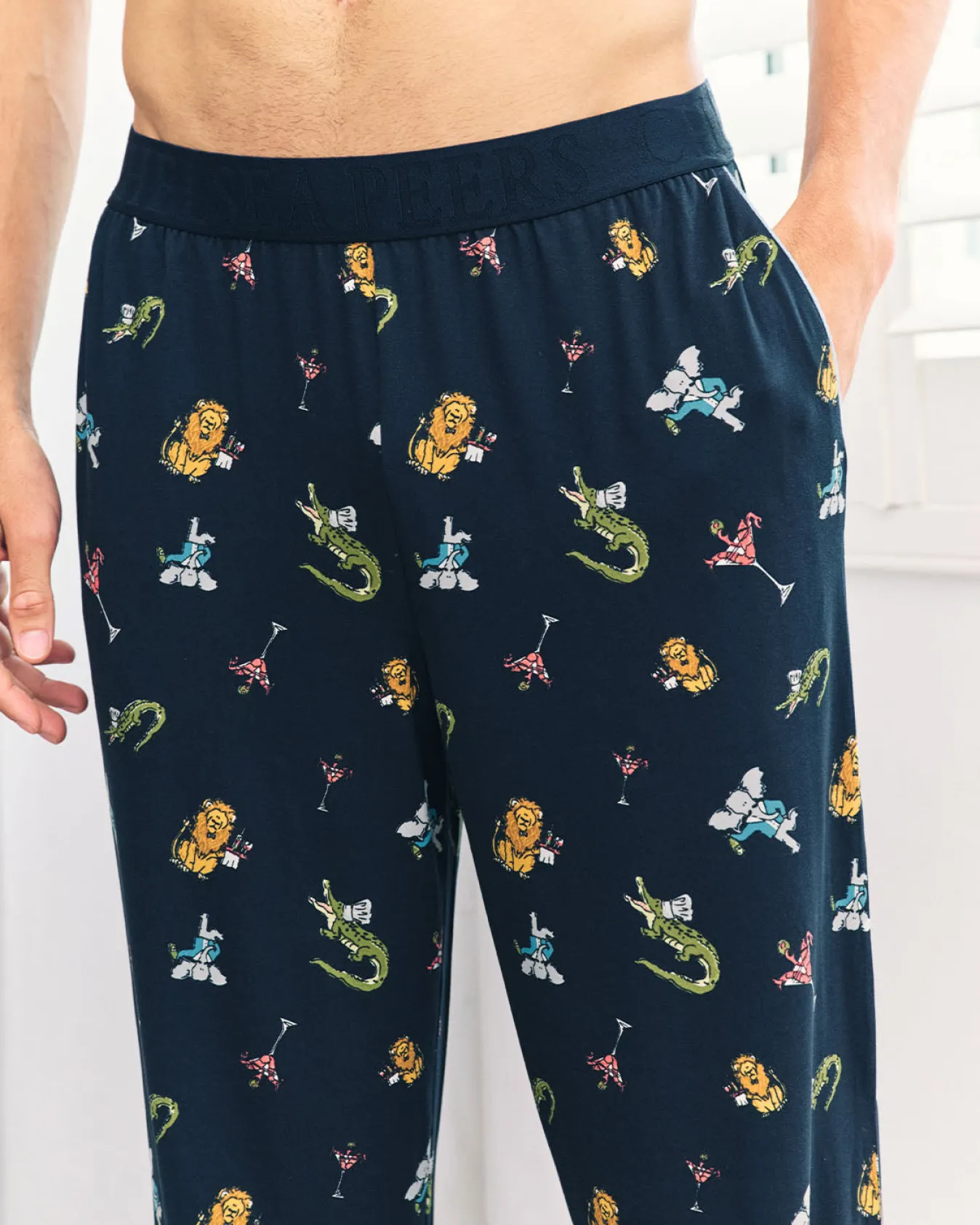 Wild Dining Print Long Pyjama Bottoms