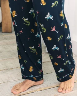 Wild Dining Print Long Pyjama Bottoms