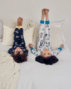 Kids Two Pack Tennis Dogs Print / Cockapoo Snooze Print Long Pyjama Set