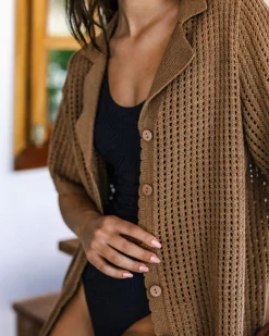 Metallic Knit Short Sleeve Shirt