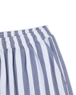 Poplin Stripe Shorts - Blue